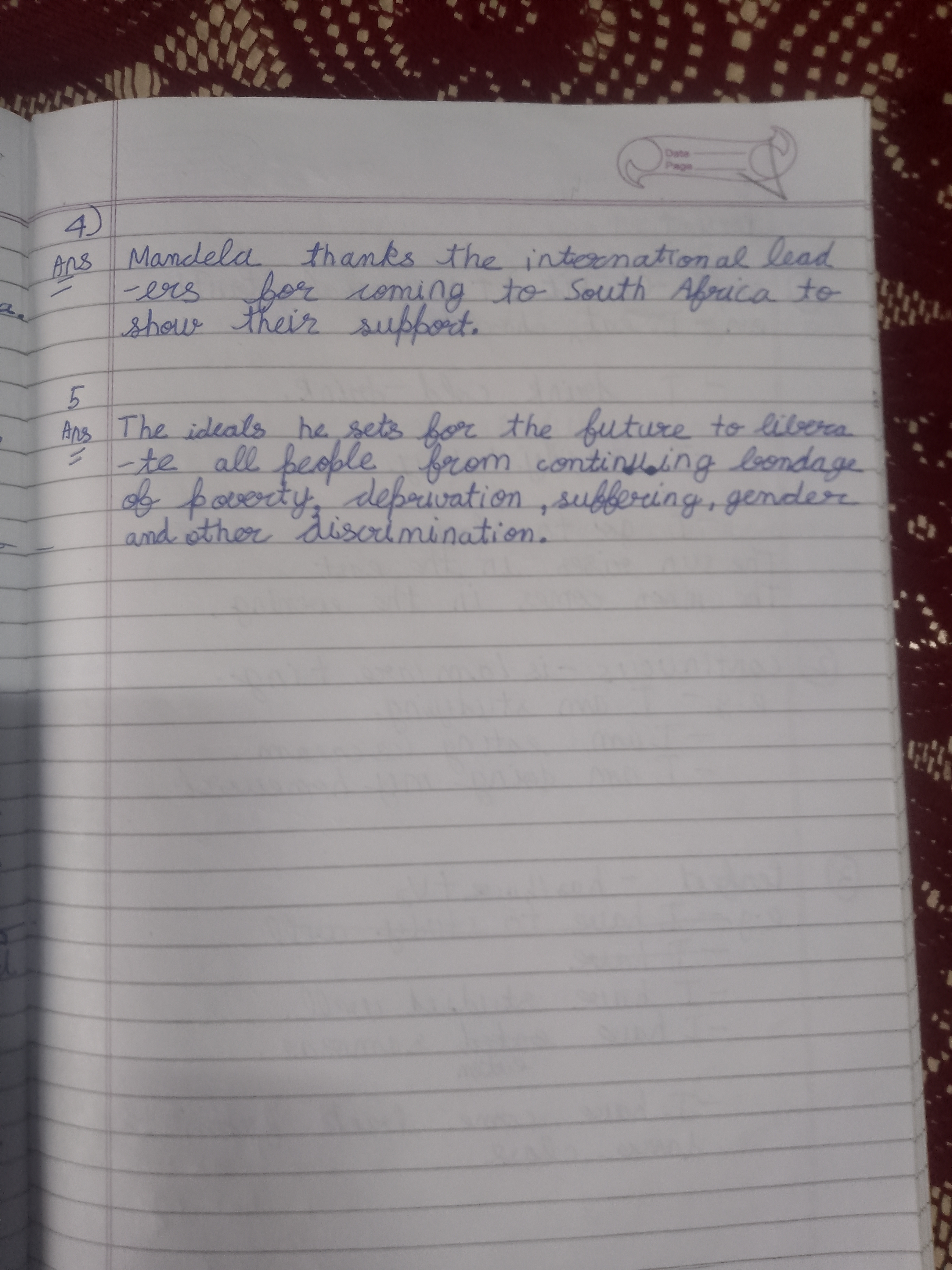 Nelson Mandela Note 2