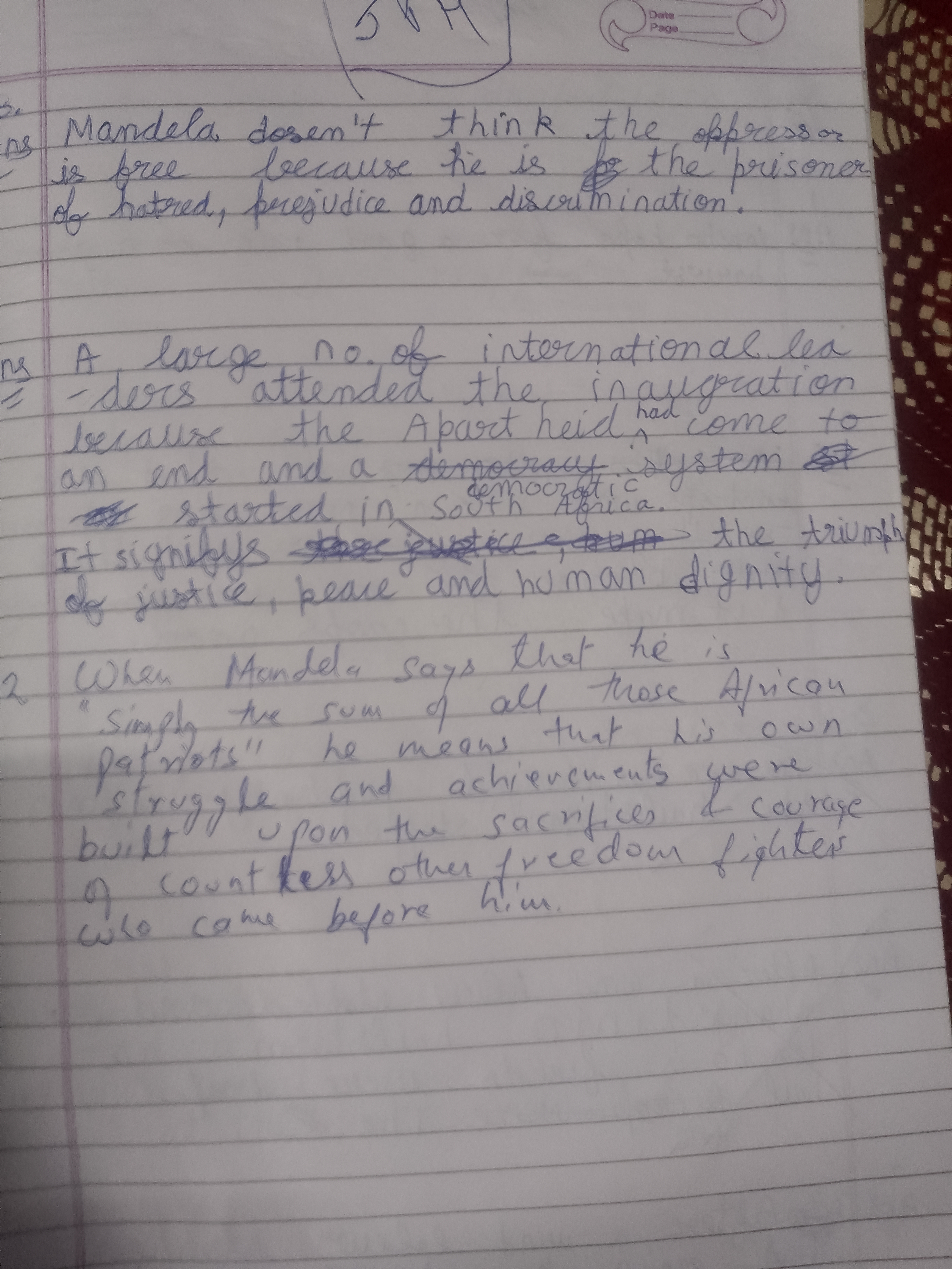 Nelson Mandela Note 6